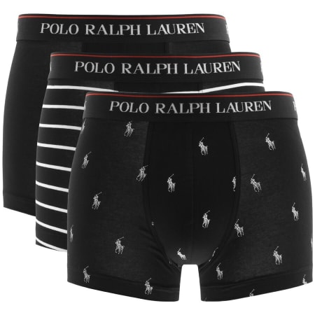 Product Image for Ralph Lauren Underwear 3 Pack Boxer Trunks Black