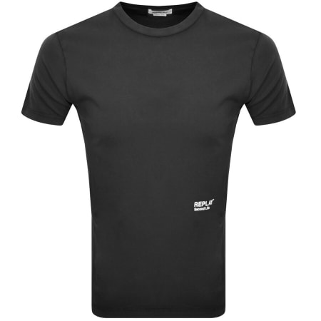 Product Image for Replay Logo Crew Neck T Shirt Black
