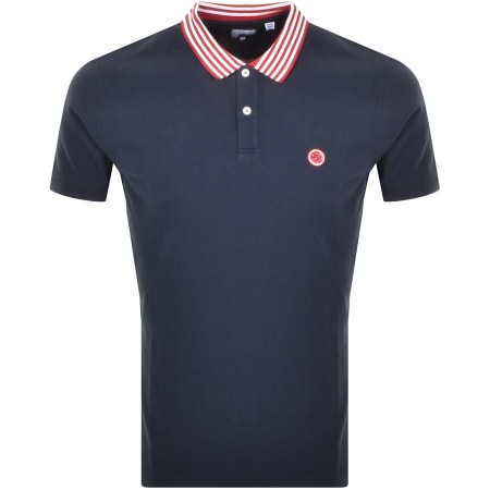 Product Image for Pretty Green Tilby Stripe Collar Polo T Shirt Navy