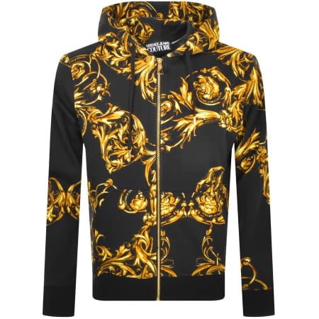 Product Image for Versace Jeans Couture Full Zip Logo Hoodie Black