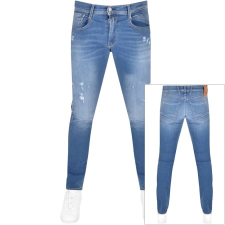 Product Image for Replay Anbass Hyperflex Jeans Blue