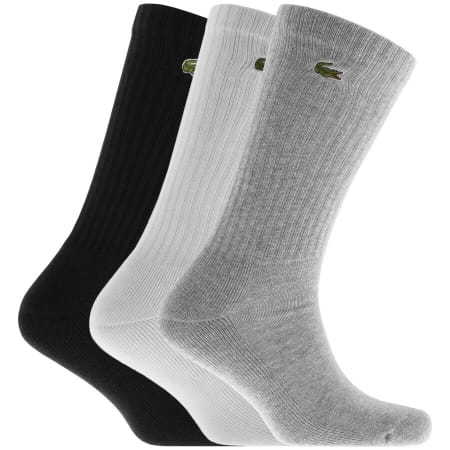 Product Image for Lacoste Sport Logo Triple Pack Socks Grey