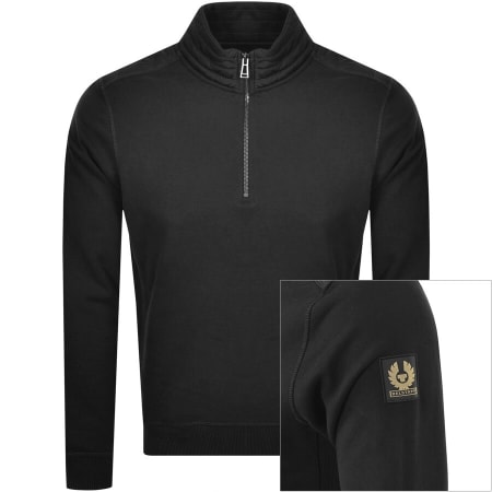 Product Image for Belstaff Jaxon Half Zip Sweatshirt Black
