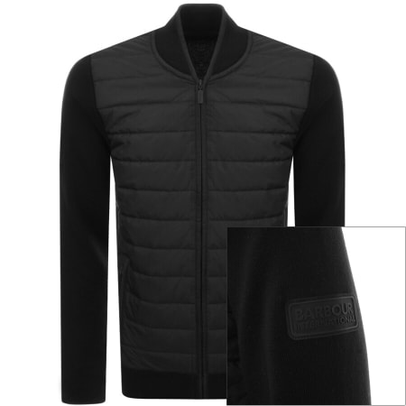 Product Image for Barbour International Baffle Knit Jumper Black