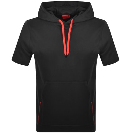 Product Image for HUGO Dorlio Short Sleeved Hoodie Black
