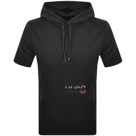 Product Image for HUGO Deedy Short Sleeved Hoodie Black