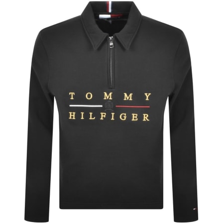 Product Image for Tommy Hilfiger Half Zip Sweatshirt Black