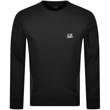 Product Image for CP Company Logo Crew Neck Sweatshirt Black