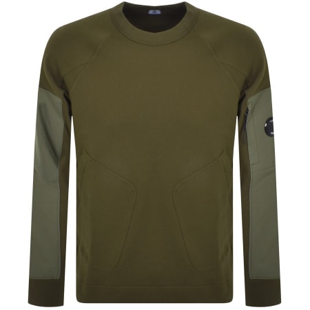 Product Image for CP Company Utility Crew Neck Sweatshirt Khaki
