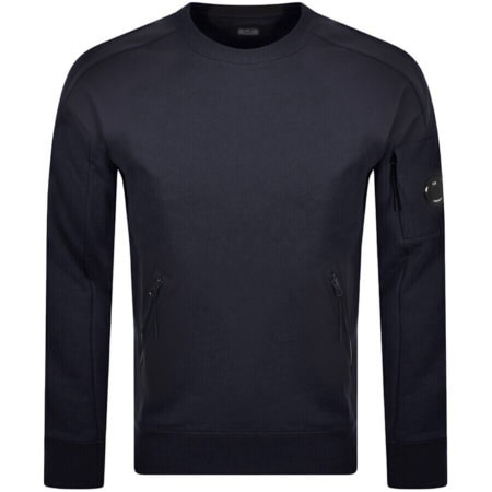 Product Image for CP Company Crew Neck Utility Sweatshirt Navy