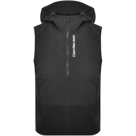 Product Image for Calvin Klein Jeans Full Zip Hooded Gilet Black