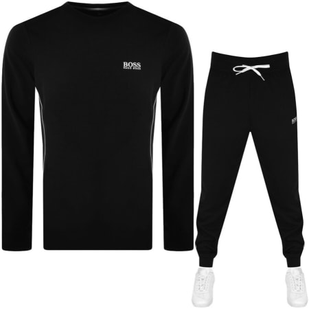 Product Image for BOSS Bodywear Lounge Crew Neck Tracksuit Black