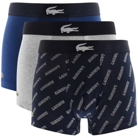 Product Image for Lacoste Underwear Triple Pack Boxer Trunks Navy