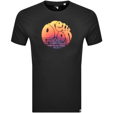 Product Image for Pretty Green Ibiza Sunset Logo T Shirt Black