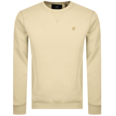 Product Image for G Star Raw Core Crew Neck Sweatshirt Cream