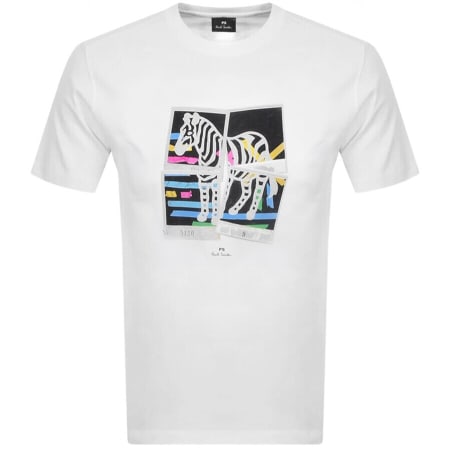 Product Image for PS By Paul Smith Zebra Photos T Shirt White