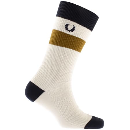 Product Image for Fred Perry Logo Waffle Stripe Socks Cream