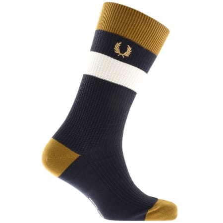 Product Image for Fred Perry Logo Waffle Stripe Socks Navy
