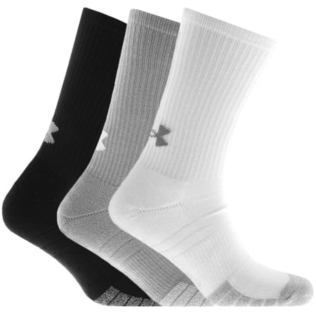 Product Image for Under Armour Three Pack HeatGrear Crew Socks White