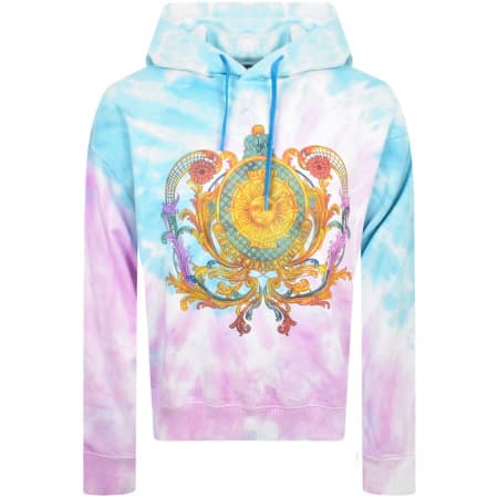 Product Image for Versace Jeans Couture Tie Dye Logo Hoodie Pink