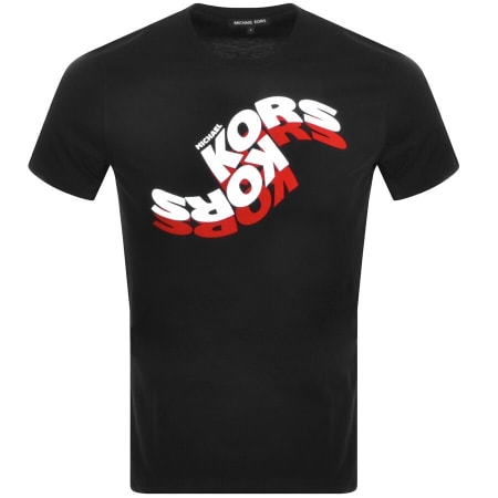 Product Image for Michael Kors Short Sleeve Wavy Logo T Shirt Black