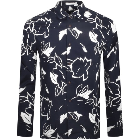Product Image for Ted Baker Ashlo Long Sleeved Shirt Navy
