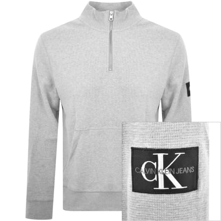 Product Image for Calvin Klein Jeans Half Zip Textured Sweatshirt Gr