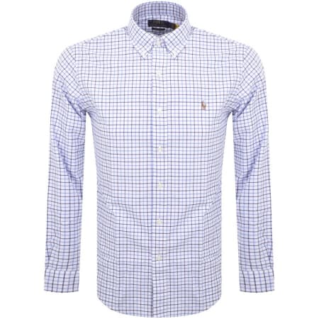 Product Image for Ralph Lauren Long Sleeved Custom Fit Shirt Blue