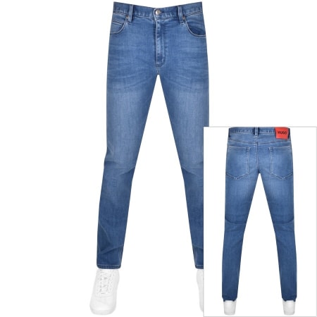Product Image for HUGO 708 Mid Wash Slim Fit Jeans Blue