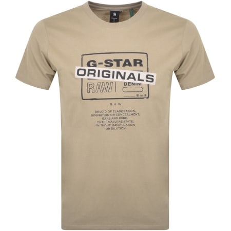 Product Image for G Star Raw Originals T Shirt Beige