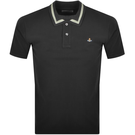 Product Image for Vivienne Westwood Stripe Collar Polo T Shirt Black