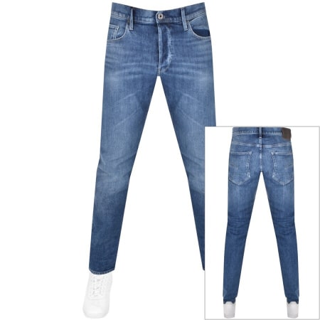Product Image for G Star Raw Mid Wash Triple A Straight Jeans Blue