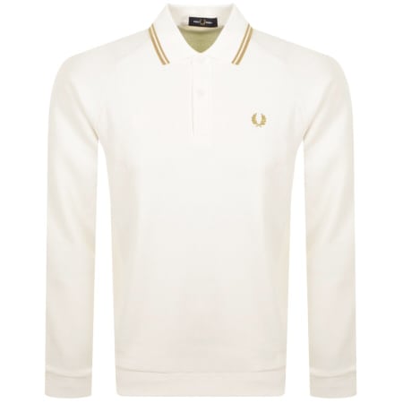Product Image for Fred Perry Paneled Polo Sweatshirt White