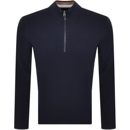 Product Image for BOSS Ebrando Half Zip Knit Jumper Navy
