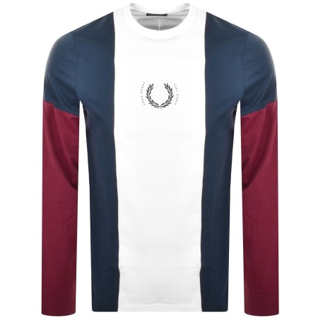 Product Image for Fred Perry Long Sleeve Stripe T Shirt Navy