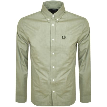 Product Image for Fred Perry Long Sleeved Oxford Shirt Green