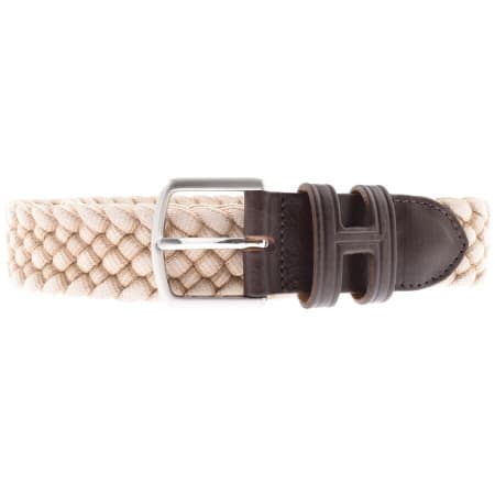 Product Image for Hackett London Logo Belt Beige