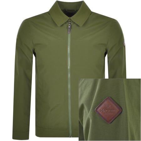 Product Image for Hackett Full Zip Overshirt Green