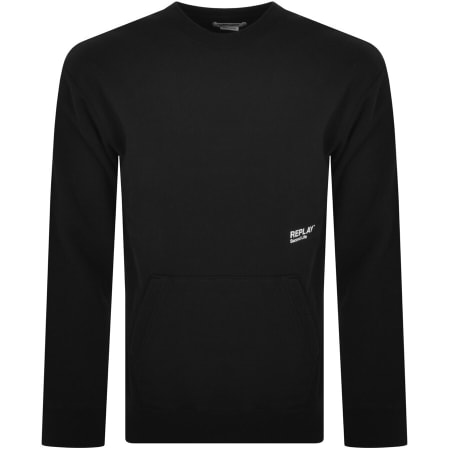 Product Image for Replay Crew Neck Sweatshirt Black