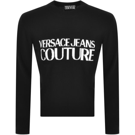 Product Image for Versace Jeans Couture Logo Knit Sweatshirt Black