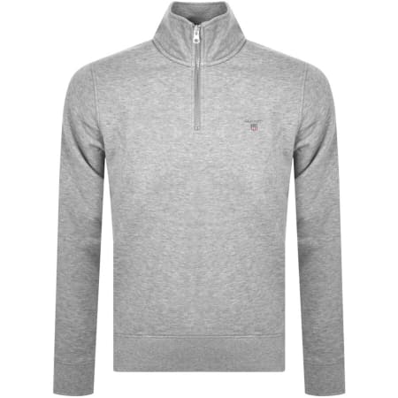 Product Image for Gant Original Half Zip Sweatshirt Grey