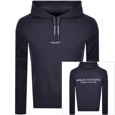 Product Image for Armani Exchange Logo Hoodie Navy