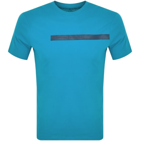 Product Image for Armani Exchange Short Sleeve Logo T Shirt Blue