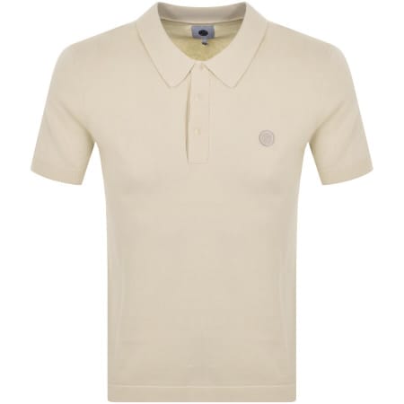 Product Image for Pretty Green Waterfall Knit Polo T Shirt Cream