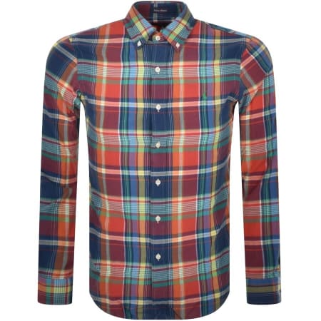 Product Image for Ralph Lauren Madras Long Sleeve Shirt Red