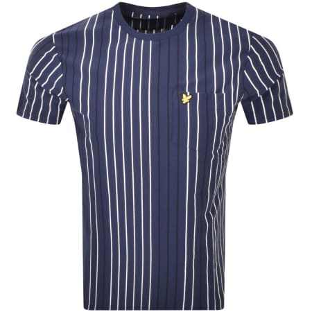 Product Image for Lyle And Scott Multi Stripe T Shirt Navy