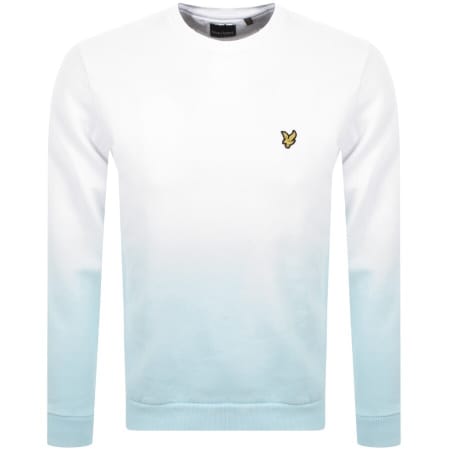 Product Image for Lyle And Scott Crew Neck Ombre Sweatshirt White