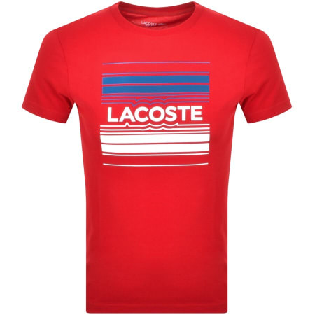Product Image for Lacoste Sport Crew Neck Logo T Shirt Red