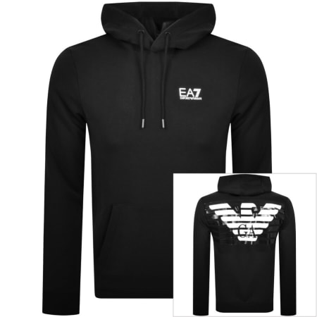 Product Image for EA7 Emporio Armani Logo Hoodie Black