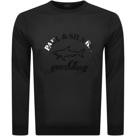 Product Image for Paul And Shark Crew Neck Logo Sweatshirt Black